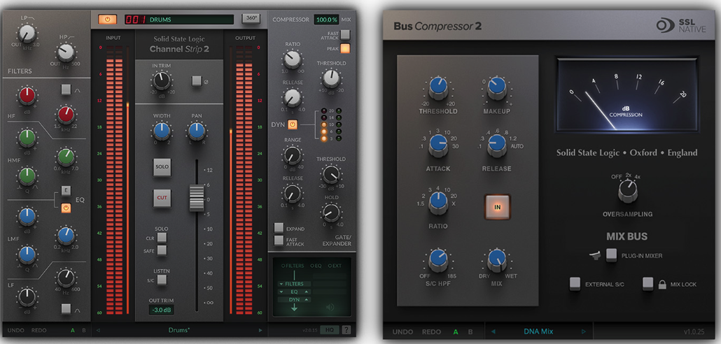 Solid State Logic SSL Essentials Bundle  (Bus  Comp 2 & Channel Stri